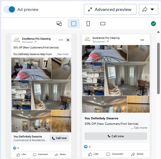 Facebook Ads put your company in the top of their platforms